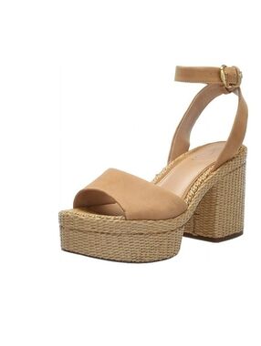 Sam Edelman Womens Immie Tan Platform Espadrille Sandal with Ankle Strap 10